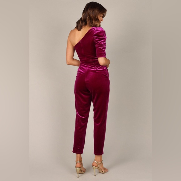 Like New!! Petal&Pup Raspberry One Shoulder Jumpsuit - Picture 5 of 6